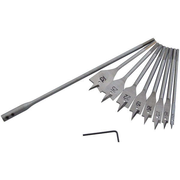 Wood Bit Set - AM-TECH 8 Piece with 12" Extension F1435