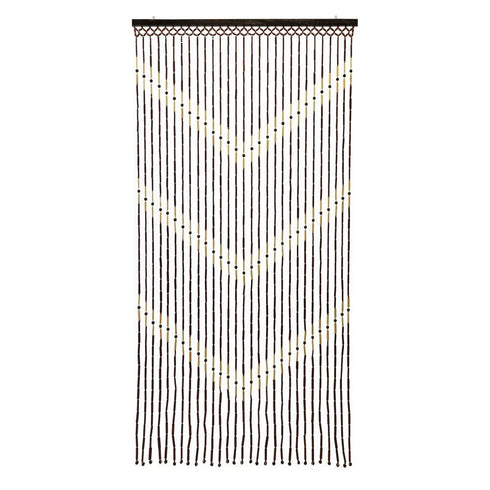 Wooden Beaded Curtain - JVL Provence Door Screen 180x90cm