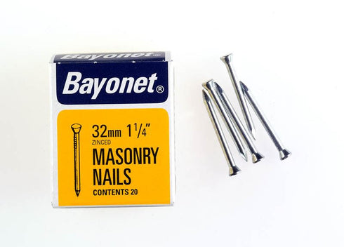 Masonry Nails 32mm - Zinc Plated, 36 Pack FS12206