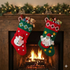 XMAS FELT SANTA SNOWMAN STOCKING 40CM X 25CM. K9554