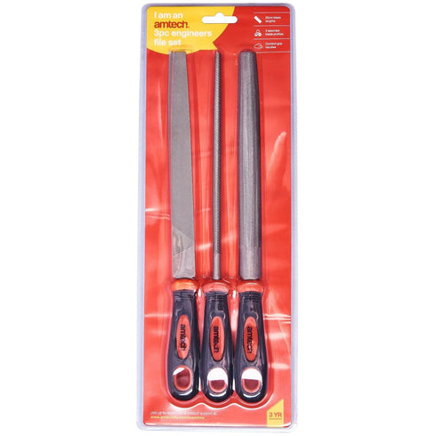 Engineers File Set - AMTECH AME1359, 3-Pack High-Quality Tools