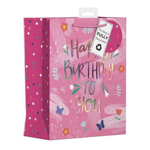 Birthday Gift Bags - GIFTMAKER Female Medium Size 30x20cm