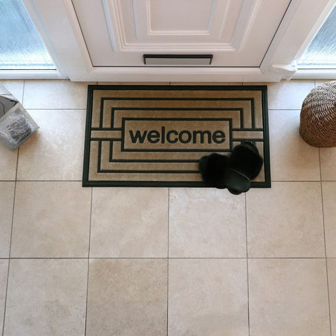 Vienna Doormat - JVL Assorted Design Rubber Backed 45x75cm