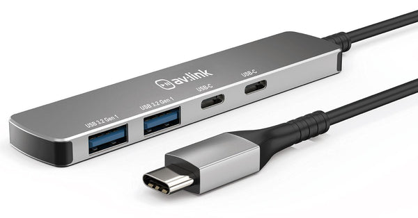 USB-C Hub - AV LINK 4-Port Ultra-Slim 3.2 Type-C 500.105UK