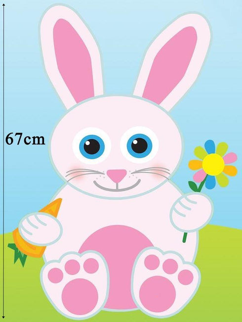 67CM JOINTED BUNNY EASTER DECORATION. DP06387