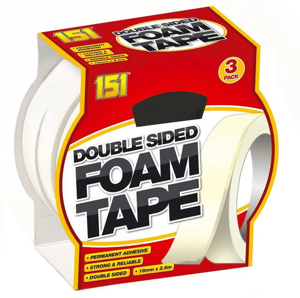 Double Sided Foam Tape 18mm x 2.6m - Secure Bonding Solution