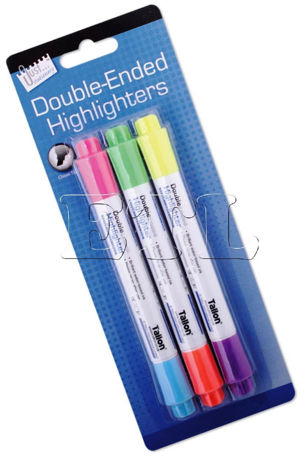 Double-Ended Highlighters - TALLON T4068 3-Pack