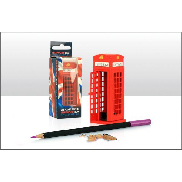 Red Telephone Box Sharpener - Vintage London Pencil Accessory