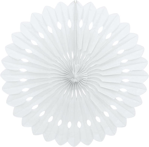 White Paper Fan Decoration 40cm - Elegant Party Decor | UNI64267