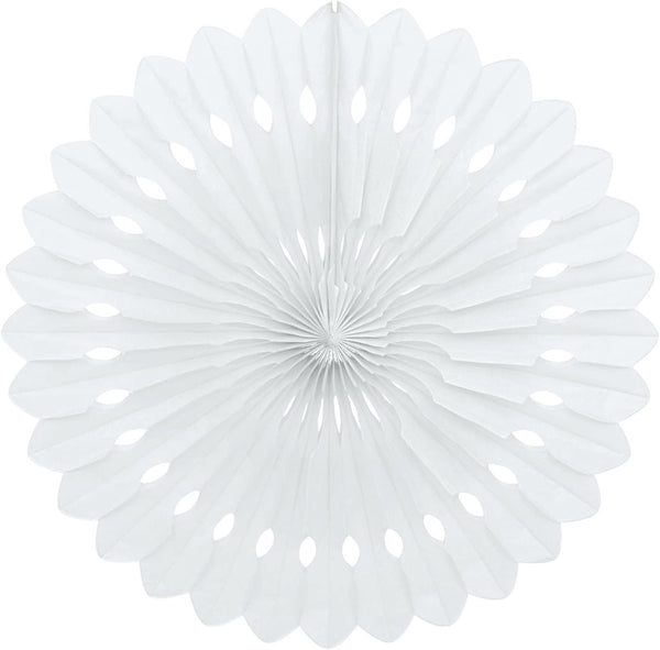 White Paper Fan Decoration 40cm - Elegant Party Decor | UNI64267
