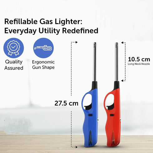 EVER LIGHTS REFILLABLE ASSORTED ELECTRONIC LONG LIGHTER. OL306613