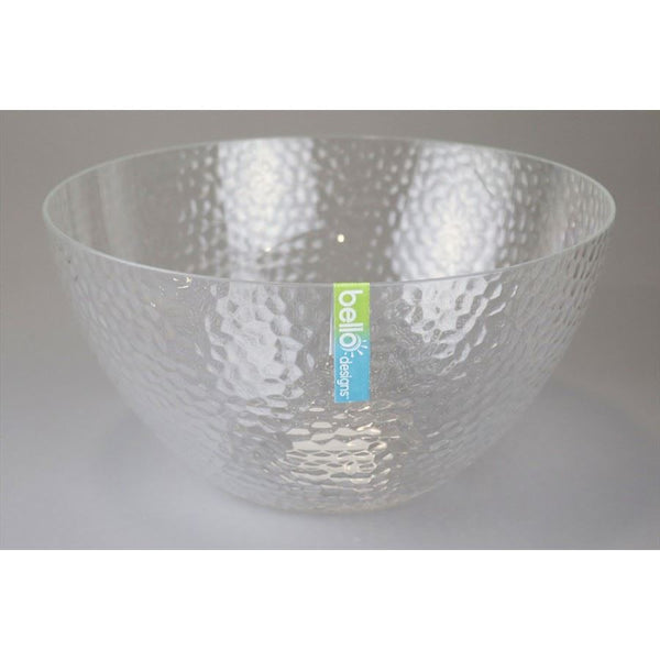BELLO CLEAR DIMPLE PLASTIC SALAD SERVING BOWL 25.5CM. AM3204