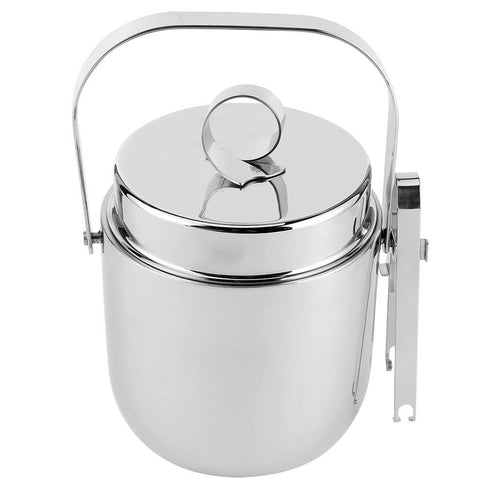 GRUNWERG STAINLESS STEEL ICE BUCKET AND TONG SET. IBS130DW