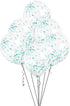 Teal Confetti Balloons - UNIQUE PARTY 12 Inch 6 Pack UNI58108