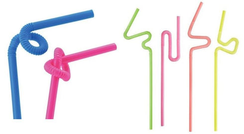 50 CREATIVE DRINKING STRAW NEON COLOURS. 16724