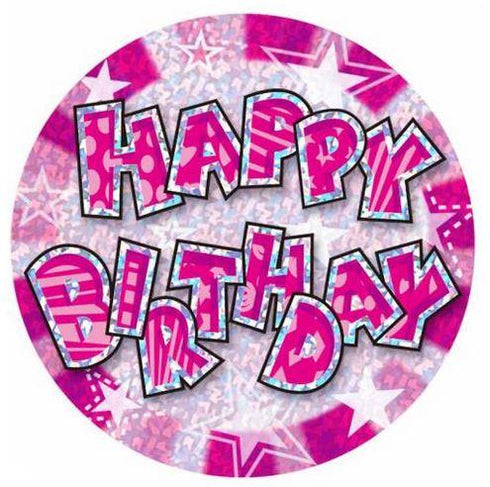 8PK HAPPY BIRTHDAY PLATES PINK. DP07738