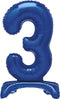 Giant Number 3 Balloon - Blue Foil 76cm for Parties | UNI12883