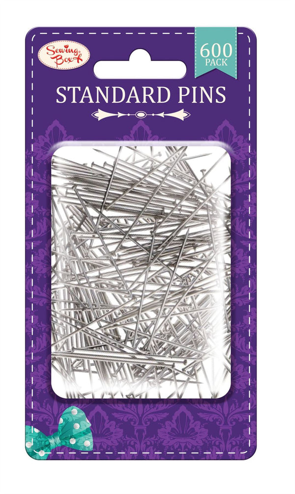 SEWING BOX STANDARD SEWING PINS 600/PK. SEW1089