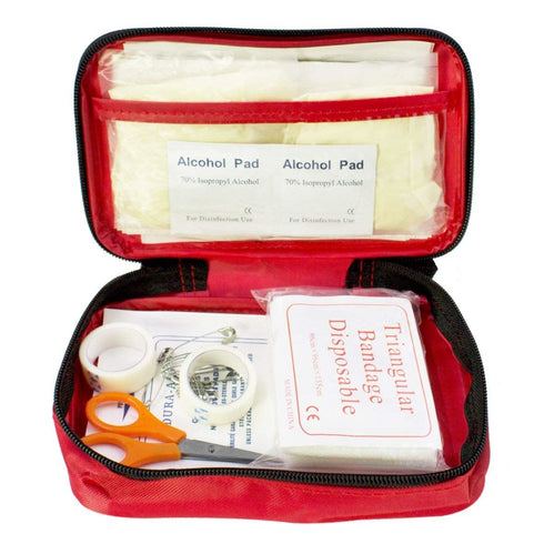 45 PIECE MILESTONE EMERGENCY TRAVEL FIRST AID KIT IN CARRY BAG. BML96940
