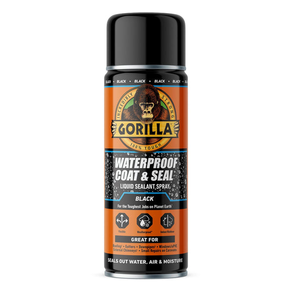 Waterproof Sealant Spray - Gorilla Coat & Seal 450ml Black