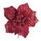 CHRISTMAS VELVET POINSETTIA ON CLIP 22CM. DP57800