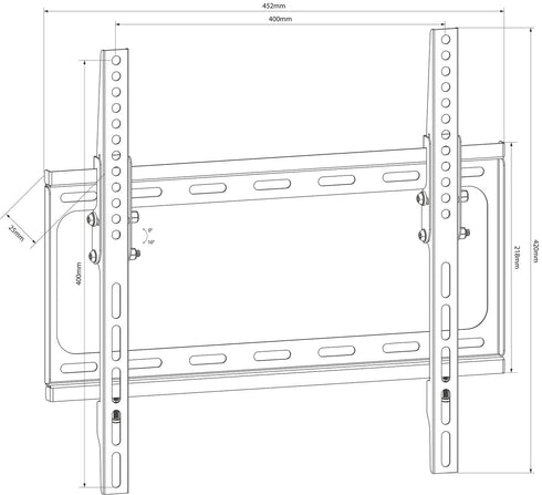 Tilting TV Bracket - ST401 Standard Wall Mount 26" to 50" 129.551UK