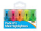 Mini Highlighter Pack - TIGER MINI HIGHLIGHTER 5/PK T300850
