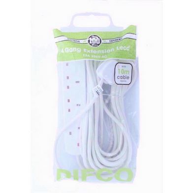 PIFCO Extension Lead 10M 4 Gang - PIF2050 High-Quality Power