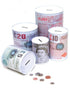 LARGE 220MM X 155MM STERLING MONEY TIN STERLING MONEY BOX LARGE MONEY SAVING TIN. 43807 CD913