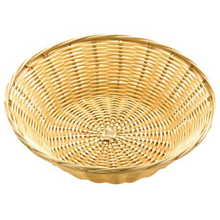 ZODIAC POLY RATTAN ROUND BASKET 25CM X 10". RB2-10