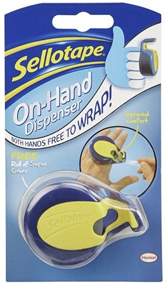 SELLOTAPE ON-HAND DISPENSER FOR STICKY TAPE WITH 1 TAPE 18MM X 15M. 2097235