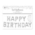 EUROWRAP HAPPY BIRTHDAY SILVER FOIL BALLOON APX 24 X 35CM. 28848-HBSCC