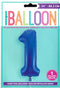 Blue Number 1 Balloon - Perfect for First Birthday Celebrations