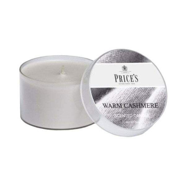 PRICES WARM CASHMERE SCENTED CANDEL IN TIN. PPT010350