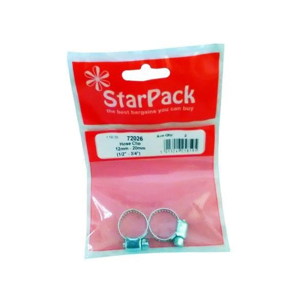 Hose Clip Pack 12mm-20mm - Secure Your Hoses with STAR PACK 72026