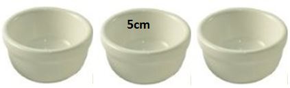 Ceramic Ramekins Set - 3 Bowls, 5cm | 10A20053