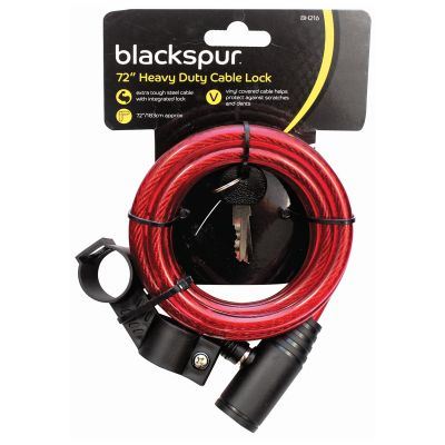 Heavy Duty Bike Lock - BLACKSPUR 72 Inch Cable - BB-BH216