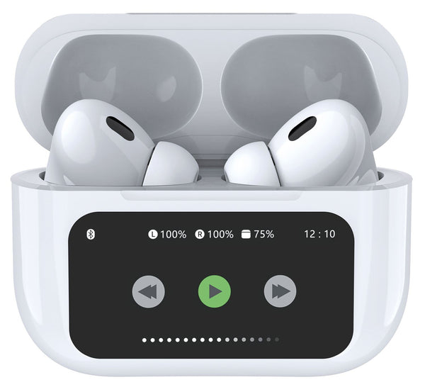 AV:LINK EAR SHOTS TRUE WIRELESS EARPHONES WITH CHARGING CASE AND LED TOUCH SCREEN. 100.578UK