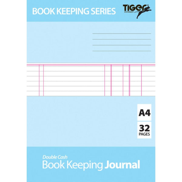 Bookkeeping Journal A4 - TIGER Double Cash 32 Pages T302301