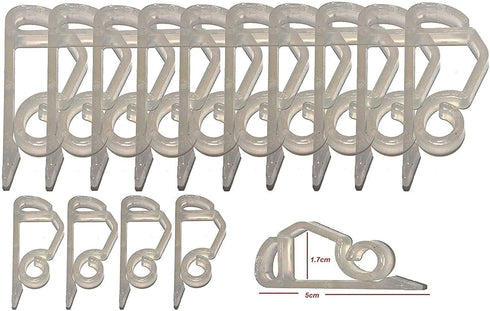 50 EXTERNAL LIGHT GUTTER HOOKS WHITE. 54661 FF-04-50CLR