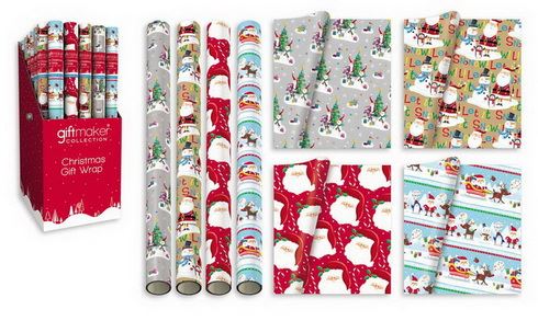 Christmas Gift Wrap - Santa & Friends 69cm x 4m Roll
