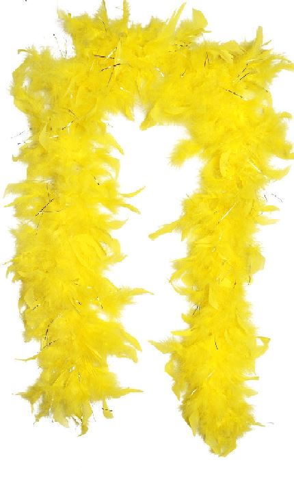 EASTER / FACY DRESS YELLOW FEATHER BOA 1.3M. DP06384