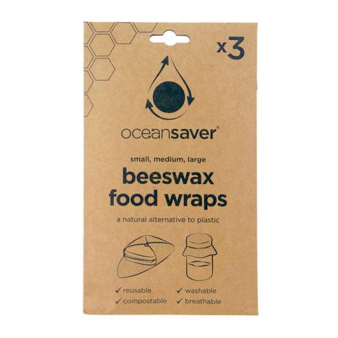 OCEAN SAVER ASSORTED BEESWAX FOOD WRAPS 3/PK. OL318784OTL