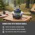 SIMMER RING WITH WOODEN HANDLE. 4591