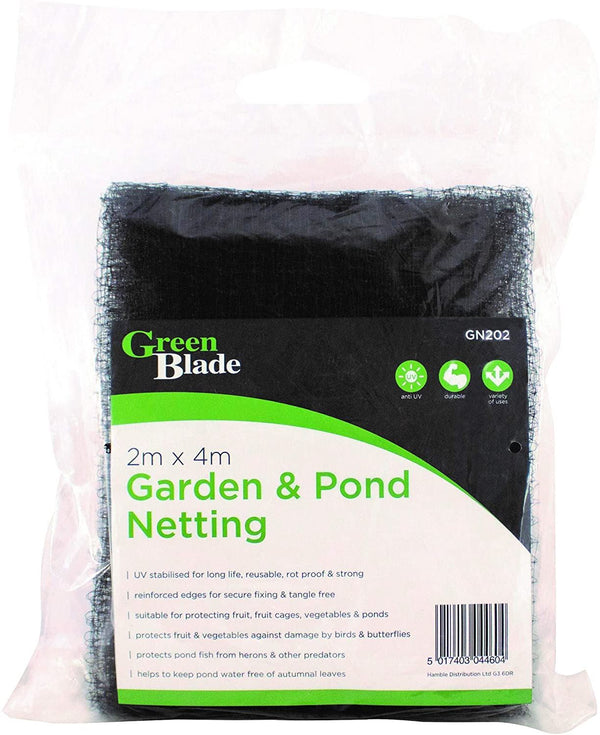 Garden Pond Netting - Green Blade Black 2M x 4M, 1cm Mesh BB-GN202