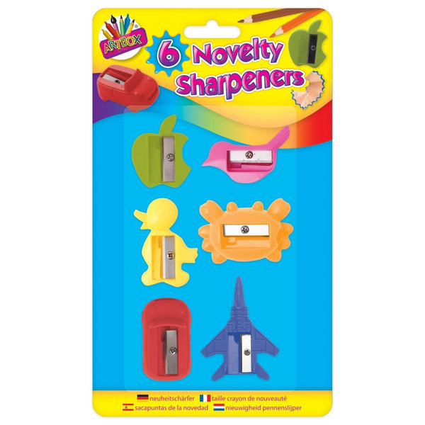 Novelty Pencil Sharpeners - 6 Party Fun Pack, Item 1078