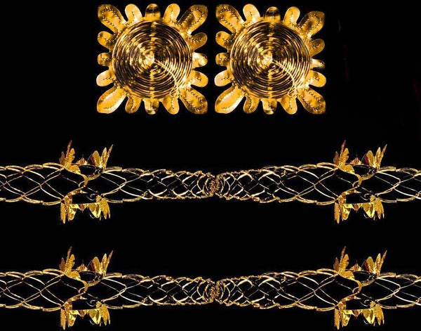 PACK OF 2 15CM FOIL GARLAND GOLD. DP54946