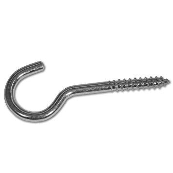 Screw Hook 100mm - BZP Steel, 72509 STAR PACK 2 Set