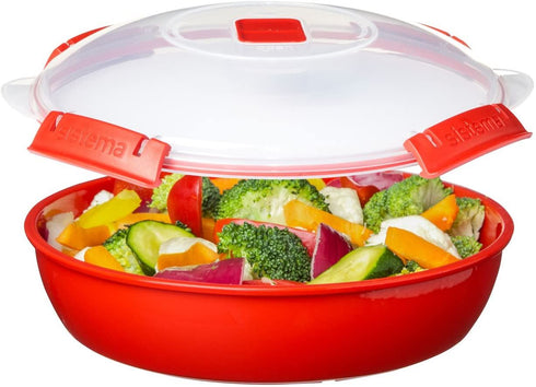 SISTEMA ROUND MICROWAVE DISH RED 1.3 LITTER. SIS1118