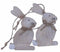 EASTER 2 PACK WOODEN HANGING BUNNIES. DP06534